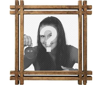 cadre photo avec bordures bois pour personnaliser votre photo