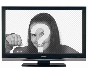 votre illusion dquotetre toujours tele avec cette curieuse photomontage votre photo apparait sur un ecran lcd television