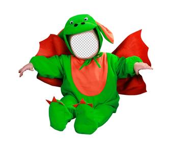 photomontage pour modifier un costume dragon vert avec votre photo