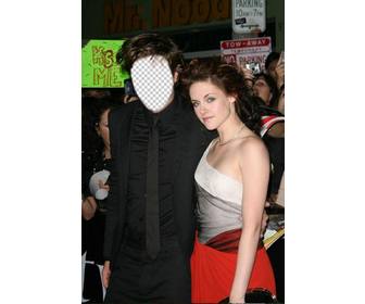 photomontage mettre un visage lacteur du corps commutateur robert pattinson avec le celebre acteur connu pour serie films twilight robert pattison et apparait avec lactrice kristen stewart entoure par les fans et faire croire vos amis vous etes maintenant une celebrite des films avec cette amusant et facile effet vous etes un fan du film twilight puis modifier cet effet