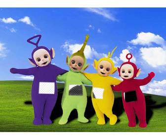 photomontage dans lequel votre image est sur lquotecran des teletubbies