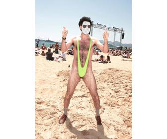 photomontage borat avec son * banane hamac * vert et lunettes soleil