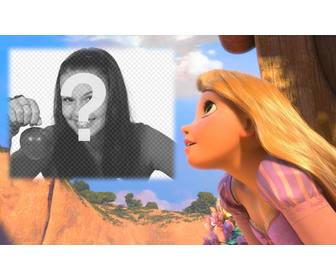 photomontage avec princesse raiponce disney