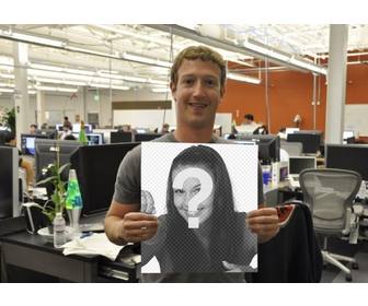 photomontage avec mark zuckerberg facebook tenant une photo vous