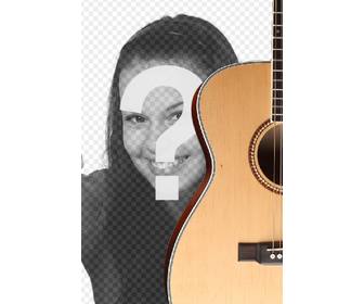 photomontage mettre une guitare espagnole dans une photo et ajouter du texte ligne