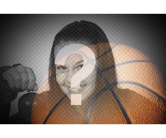 filtrer pour des photos avec un ballon basket semi-transparent placer sur vos photos sportives preferees