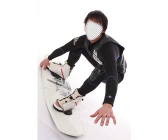 photomontage dun surfeur sur une planche pour mettre votre visage