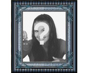 cadre photo avec lquotor et bleu details metalliques pour mettre une photo numerique gratuit