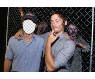 creer un montage photo avec les personnages et les zombies the