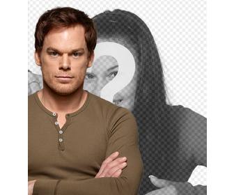 creer un photomontage avec dexter morgan placer votre image dans le fond et ajoutant texte libre ligne