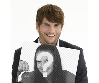 creer un photomontage avec ashton kutcher tenant une photo vous