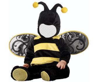 enfants photomontages bebe avec un costume dabeille pour editer votre image