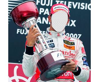 photomontage mettre un visage sur le champion f1 lewis hamilton