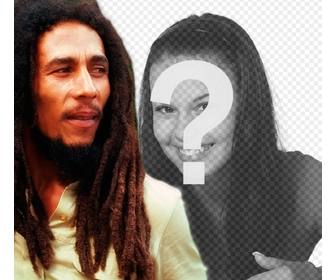 creer un photomontage avec bob marley par votre cote chargement dune image ligne et ajoutant une phrase libre