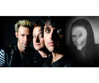 photomontage avec greenday par billie joe jeta un fond noir ou vous placez votre photo et rejoindre le groupe