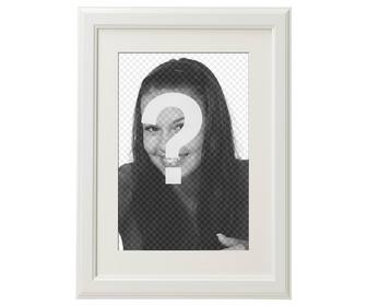 photoframe blanc elegant et minimaliste pour decorer vos photos preferees et les envoyer par email ou whatsapp et social partage medias