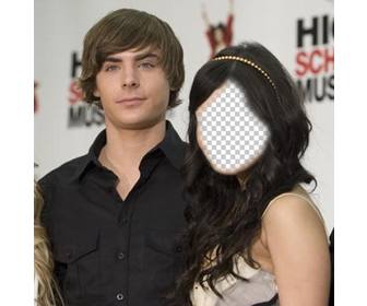 montage photo pour mettre votre visage sur vanessa hudgens avec zac efron