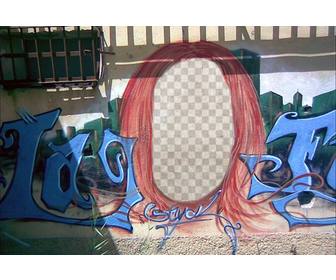 photomontage dun graffiti dune tete pour mettre votre visage