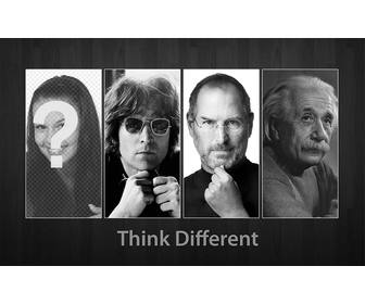 photomontage avec john lennon steve jobs et albert einstein think different