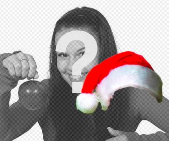 photomontage pour mettre chapeau noel sur votre photo ligne