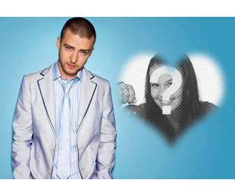 effet photo pour les fans justin timberlake et ajoutez votre photo