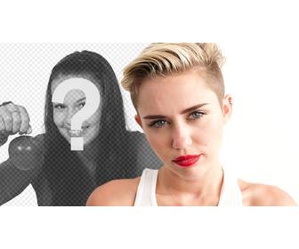 mettez votre photo avec miley cyrus avec ce montage vous pouvez le faire ligne