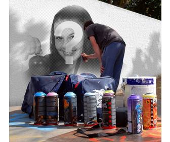 photo montage pour mettre votre photo sur graffiti rue vous pouvez utiliser une vos photos parea creer ce montage