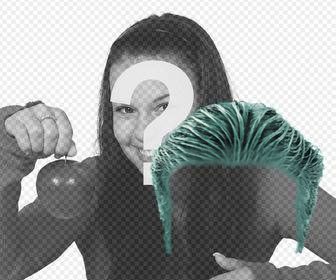 photomontage mettre une perruque pour homme gelifie autocollant
