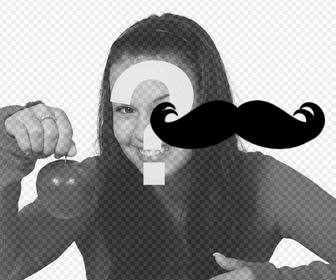 sticker-autocollant mettre sur votre photo hispter dune moustache