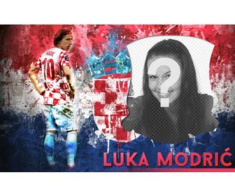 effet photo avec luka modric lquotequipe croate football milieu terrain