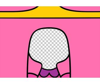 photomontage du visage pour devenir princesse bubblegum adventure time