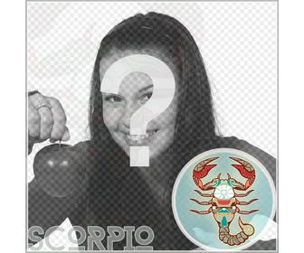 cadre pour votre photo profil avec une representation symbolique zodiaque scorpion