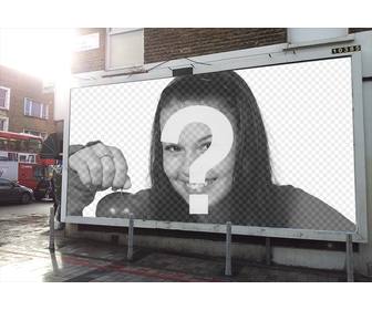 effet photo ajouter une photo vous dans un panneau publicitaire dans rue