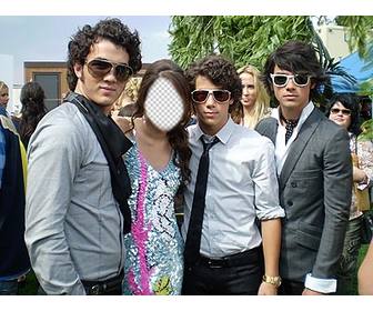 soyez fille qui est avec les jonas brothers editant cet effet ligne