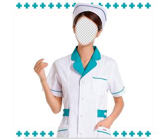 photomontage pour devenir une infirmiere uniforme classique