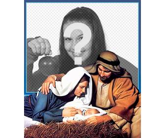 carte noel jesus manger pour telecharger votre photo