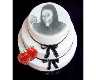 photomontage mettre votre visage sur un gateau fondant fraise