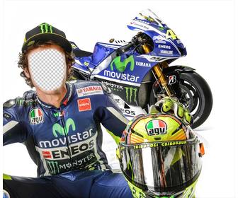 photomontage avec valentino rossi le pilote motogp pour modifier