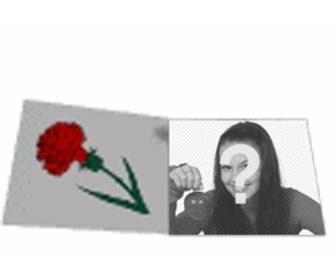 personnalise lettre dquotamour dquotanimation animee avec une rose avec votre photo