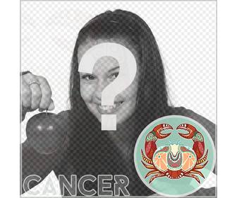 effet photo signe du zodiaque ligne du cancer cancer crabe