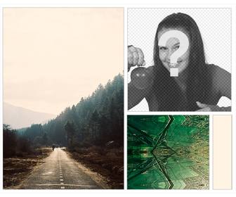 collage mettre votre photo sur un fond foret et fractales indie