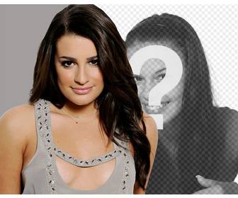 montage photo avec lea michelle actrice glee