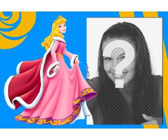 composition avec disney sleeping beauty rose vetue cote votre photo