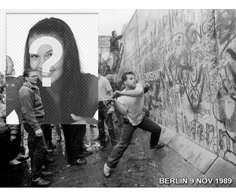 photomontage chute du mur berlin 1989 pour mettre votre photo cote limage