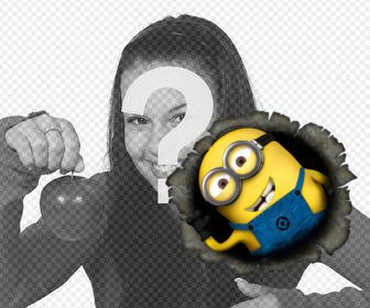 un autocollant minion coller sur votre photo