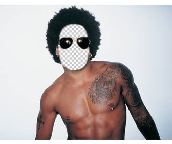 placez votre visage sur le corps lenny kravitz editer cet effet ligne