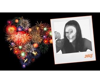 cadre photo veille du nouvel an 2025 avec un polaroid
