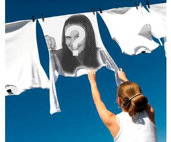 montage photo pour mettre votre image sur un t-shirt blanc raccroche