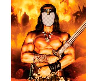 placez votre visage dans ce photomontage ligne conan le barbare