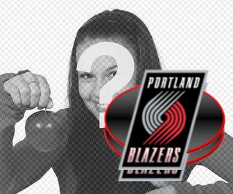 autocollant avec le logo des blazers portland